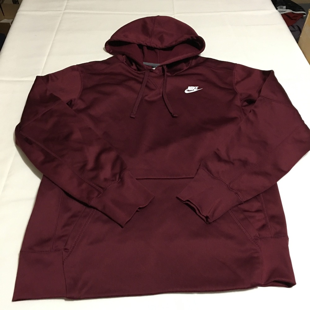 Nike Therma-FIT Pullover Hoodie Mens Medium Burgundy Training
